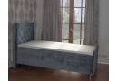CRYSTAL 2 łóżko kontynentalne 90 x 200  pikowane, tkanina Velutto 16 szary